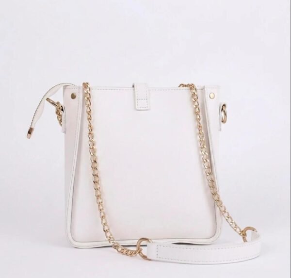 White Flap Cross Body Bag - Image 1