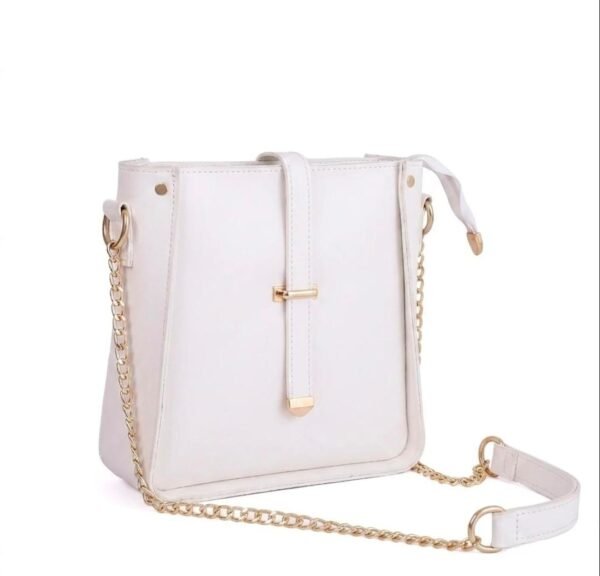 White Flap Cross Body Bag - Image 2