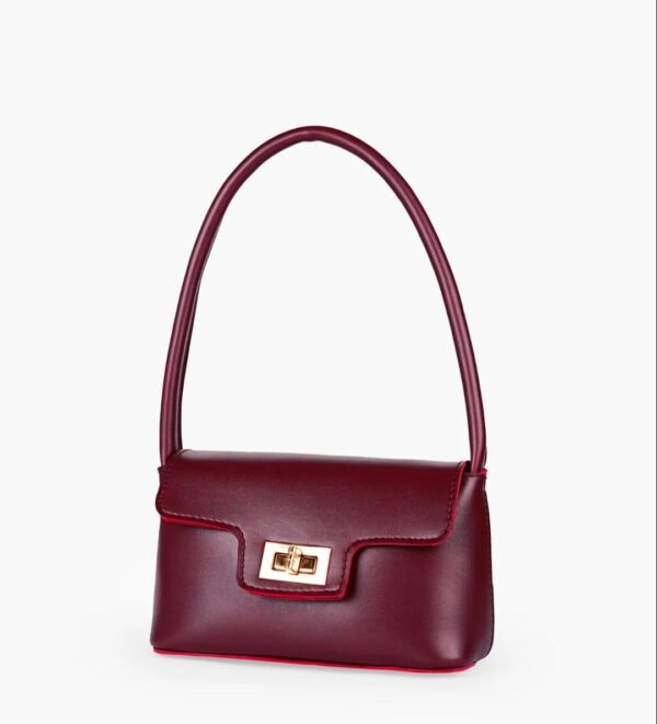 Burgundy Elyra Shoulder Bag - Image 1