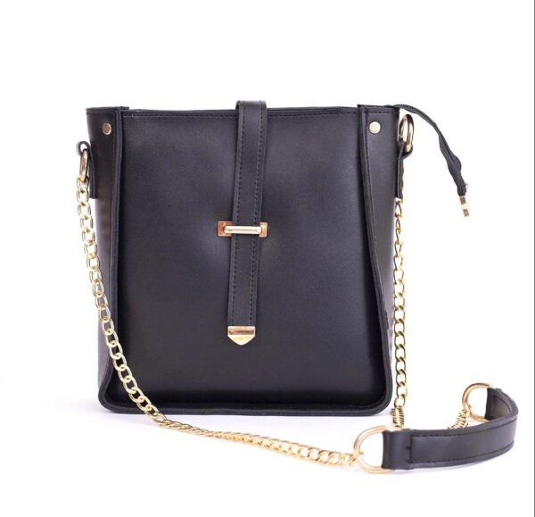 Black Flap Cross Body Bag - Image 1
